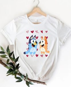 Bluey Heart design Valentine T-shirt