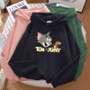 Casual Tom Jerry Cartoon Printed Womens Hoodie