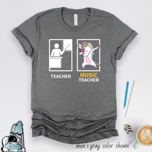 Dabbing Unicorn Music Teacher T-Shirt