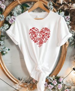 Floral Heart Valentine T-Shirt