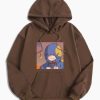 Guys Figure Print Drawstring Hoodie