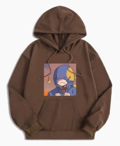 Guys Figure Print Drawstring Hoodie