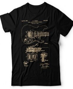 Guitar Shirt Men Patent Guitar T Shirt