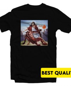 Jesus Crossing Up Satan Basketball T-Shirt