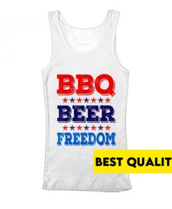 BBQ Beer Freedom America USA Party Tank Top