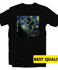 Godzilla Starry Night Van Gogh T-Shirt