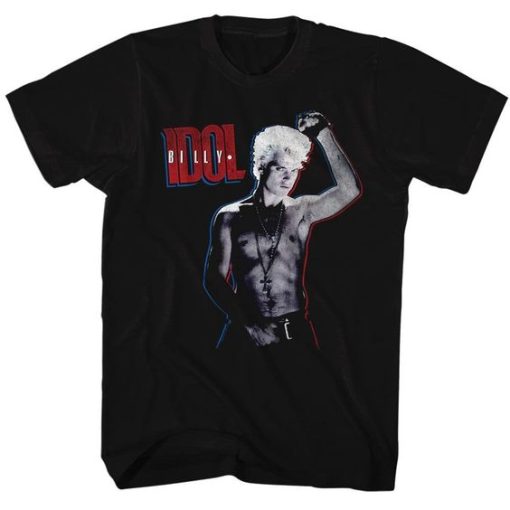 Billy Idol Necklace and No Shirt Picture t-shirt