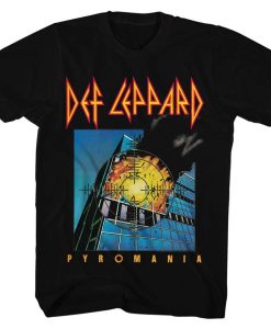 Def Leppard Pyromania Boxed Black Adult T-Shirt