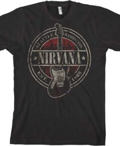 NIRVANA SEATTLE WASHINGTON T-SHIRT C77