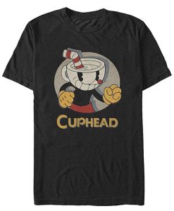 Cuphead Logo Portrait Circle Mens Graphic T Shirt DN