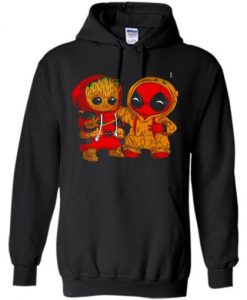 Baby Groot And Baby Deadpool Hoodie DN