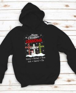 Merry Christmas Grandma Snowman Hoodie