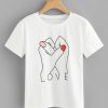 Graphic Print Love T-shirt