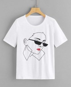 Plus Figure Print Tee T-shirt