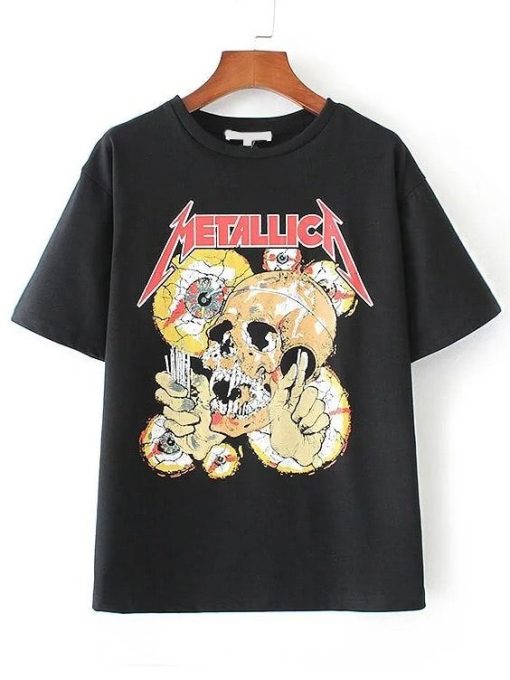 Skull Print Rock T-shirt