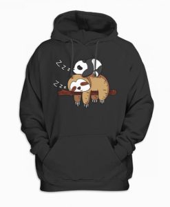 CUTE PANDA AND SLOTH SLEEPING HOODIE