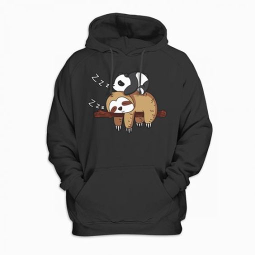 CUTE PANDA AND SLOTH SLEEPING HOODIE