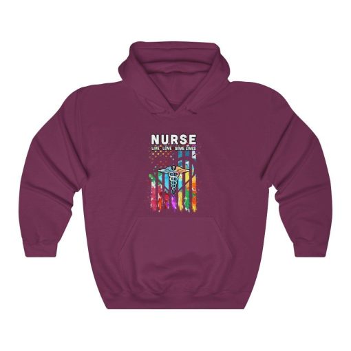 Nurse Live Love Save Lives American Hoodie