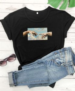 The Creation of Adam Painting Graphic T-shirt