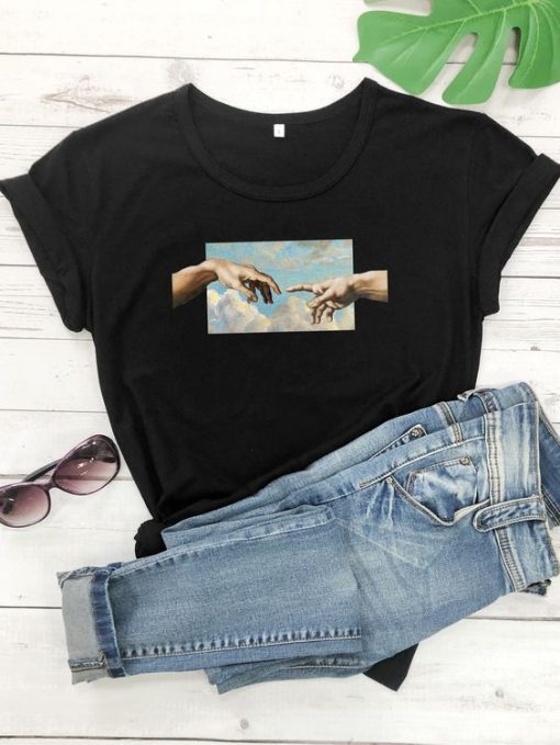 The Creation of Adam Painting Graphic T-shirt