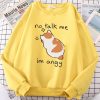 Cat No Talk Me Im Angy Meme Sweatshirt