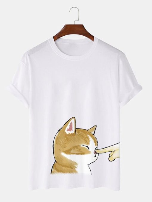 Cute Cat Print T-shirt