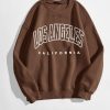 Los Angeles California Letter Graphic Sweatshirt