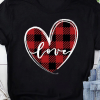 Love Heart Print Valentine Shirt