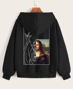 Monalisa Figure Graphic Hoodie