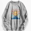 Sun & Letter Graphic Sweatshirt