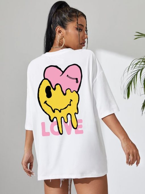 Love And smiley Melted T-shirt