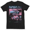 Men's NASA Pink Blue Shuttle Poster Collage Tee