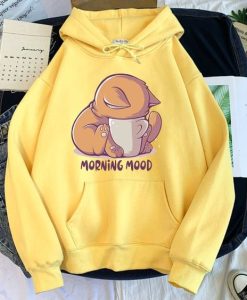 Sleepy Morning Adorable Cat Hoodie