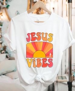 Retro christian christmas shirt Jesus vibes shirt