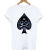 Blue Galaxy Spades Skull T Shirt